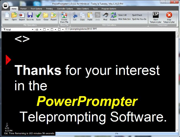 Teleprompter software windows xp